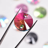 Round Rivoli Glass Strass Sew On Rhinestone Flatback Glass Stones