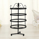 4-Layer Rotating Earrings Stand Metal Stud Earring Display Rack