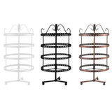 4-Layer Rotating Earrings Stand Metal Stud Earring Display Rack