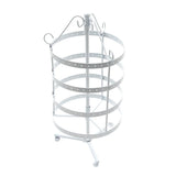 4-Layer Rotating Earrings Stand Metal Stud Earring Display Rack