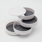 4-Layer Rotating Jewelry Box Necklace Earrings Organizer