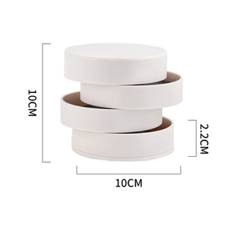 4-Layer Rotating Jewelry Box Necklace Earrings Organizer