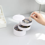 4-Layer Rotating Jewelry Box Necklace Earrings Organizer
