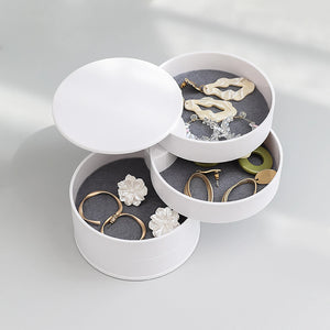 4-Layer Rotating Jewelry Box Necklace Earrings Organizer