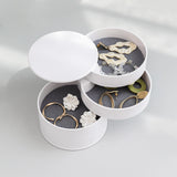4-Layer Rotating Jewelry Box Necklace Earrings Organizer