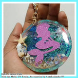 Round Serving Tray Mold Coaster Keychain Pendant Molds for Resin Casting