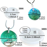 Round Serving Tray Mold Coaster Keychain Pendant Molds for Resin Casting