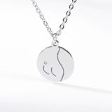 Round Sexy Necklace Pendant Women Jewelry Girl Chain
