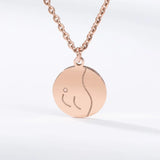 Round Sexy Necklace Pendant Women Jewelry Girl Chain