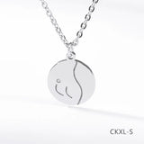 Round Sexy Necklace Pendant Women Jewelry Girl Chain