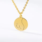 Round Sexy Necklace Pendant Women Jewelry Girl Chain