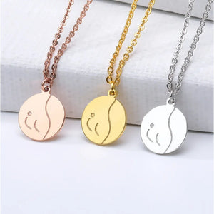 Round Sexy Necklace Pendant Women Jewelry Girl Chain