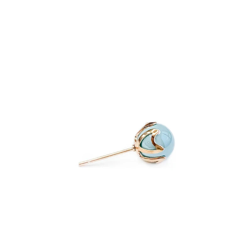Round Shape 8 colors Stud Earrings For Women Girl Lovely Ear Jewelry 8pcs