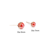 Round Shape 8 colors Stud Earrings For Women Girl Lovely Ear Jewelry 8pcs