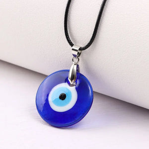 Round Evil Eye Necklace Jewelry Gift Pendant Necklace