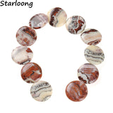 Round Geode Red Agates Gem Stone Beads for Jewelry Making