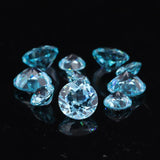 Round Paraiba Lab Sapphire Loose Stone for Necklace Setting