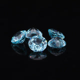 Round Paraiba Lab Sapphire Loose Stone for Necklace Setting