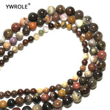 Petrified Natural Stone Loose Beads for Jewelry Making DIY 15'' Strand