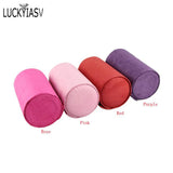 3-Layer Cylinder Jewelry Box 360 Degree Rotating Velvet Jewelry Box