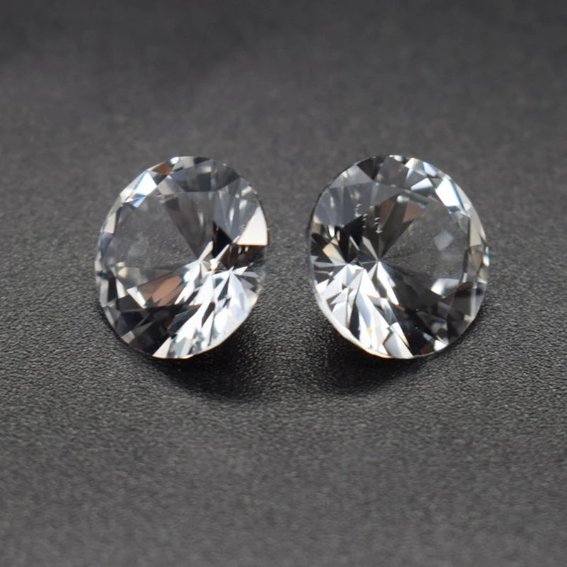 Round Synthetic Sapphire Stone Loose Gemstone for Jewelry Making
