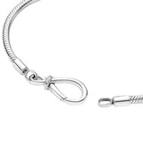 925 Silver Round Shell Buckle Bracelet Infinity Knot Chain DIY Making