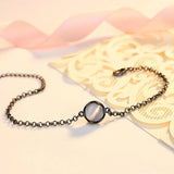 Round Shine Bracelet Charms Flower Bangles for Women