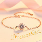 Round Shine Bracelet Charms Bangles for Women Jewelry Gift