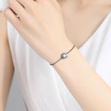 Round Shine Bracelet Charms Bangles for Women Jewelry Gift