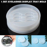 Round Silicone Eyelashes Tray Mold Eyelash Storage Box DIY