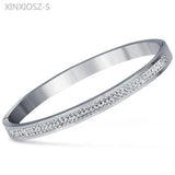 Silver Letter O Bangle Bracelet Women Jewelry Gift