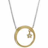 Sparkle Heart Moon Star Heart Collier Necklace 925 Silver DIY Jewelry