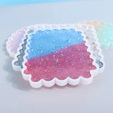 Wave Swing Table Mirror Silicone Mold Coaster Base Jewelry Craft