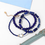 Beaded Bracelet Set Cat Head Charm Healthy Energy Bangle for Men Women