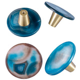 Agate Slices Door Knobs Stainless Steel Cabinet Drawer Door Pull Handle
