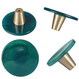 Agate Slices Door Knobs Stainless Steel Cabinet Drawer Door Pull Handle
