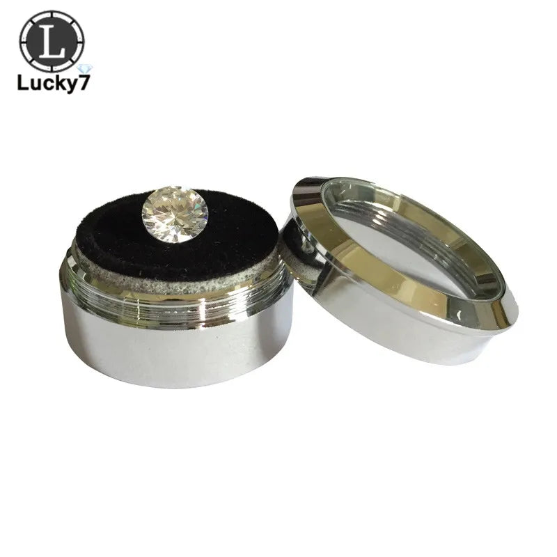 Stainless Steel Stone Display Box 3.4x1.8cm
