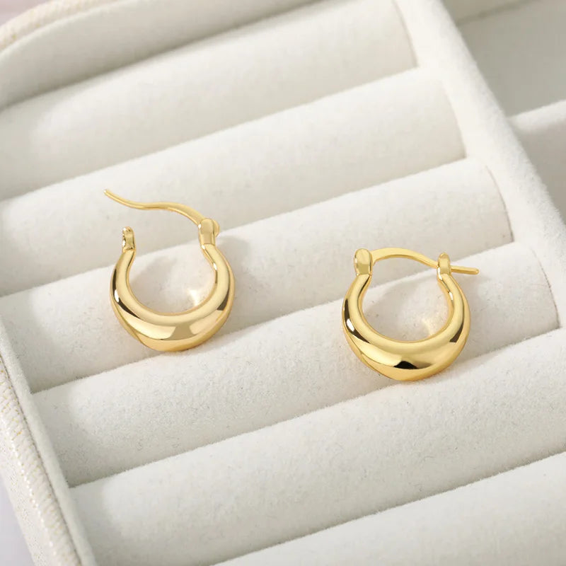 Stainless Steel Hoop Earrings for Women Wedding Jewelry
