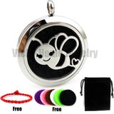 Steel Bee 30mm Red String Bracelet Aroma Diffuser Locket
