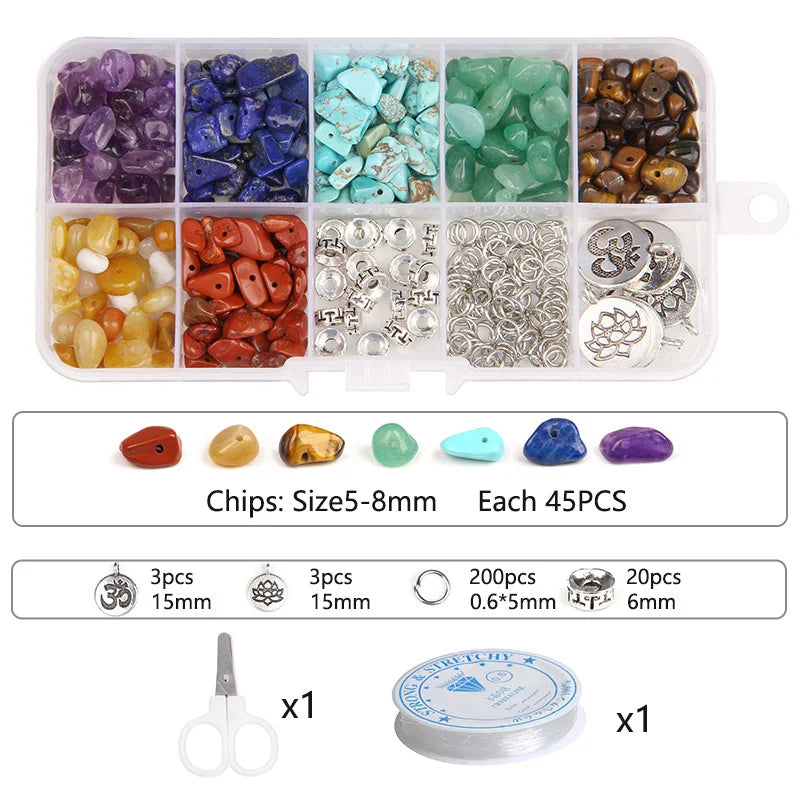 Stone Beads Kit Box Set for DIY Jewelry Making