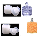 Round Storage Box Epoxy Resin Mold Jewelry Holder Case Silicone Mould