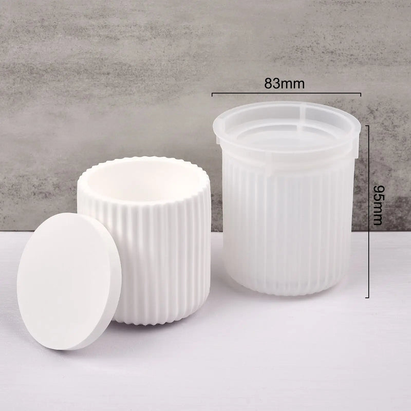 Silicone Mold for DIY Cement Storage Jar
