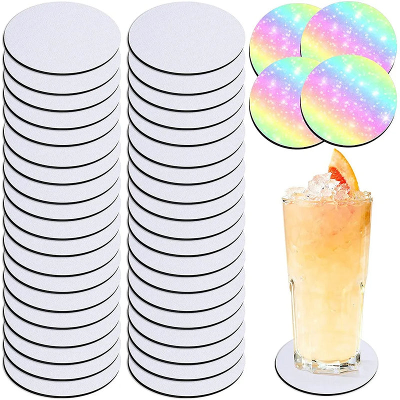 Sublimation Blank Coaster Heat Transfer Coaster Hot Pressed Coaster 42Pcs