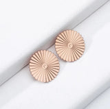 Round Sun Earring Studs Rose Earring Girl