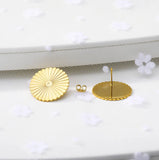 Round Sun Earring Studs Rose Earring Girl