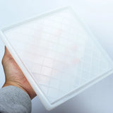 Gridiron-Pattern Round Tray Resin Mold DIY Epoxy Craft