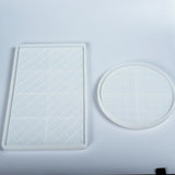 Gridiron-Pattern Round Tray Resin Mold DIY Epoxy Craft