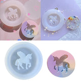Unicorn Silicone Mold for DIY Resin Jewelry - Round Quicksand Epoxy Casting