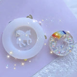 Unicorn Silicone Mold for DIY Resin Jewelry - Round Quicksand Epoxy Casting
