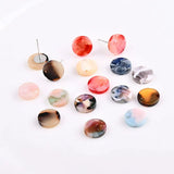 Acetic Acid Round Wafer Earring DIY Pendant Jewelry Material Package